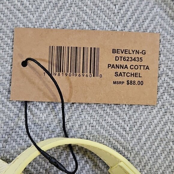 Steve Madden NWT Bevelyn-G Satchel Butter Yellow Crossbody Rhinestones Bling - Picture 12 of 16